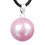 Fashion Pink Footprint Design Pregnant Angel Caller Chime Pendants HBP006